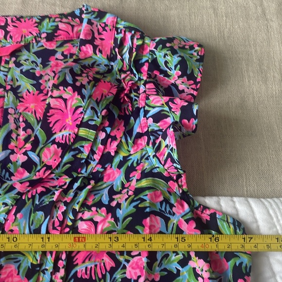 NWOT Lilly Pulitzer Joan Top Low Tide Navy Garden Variety Size S - Picture 6 of 9